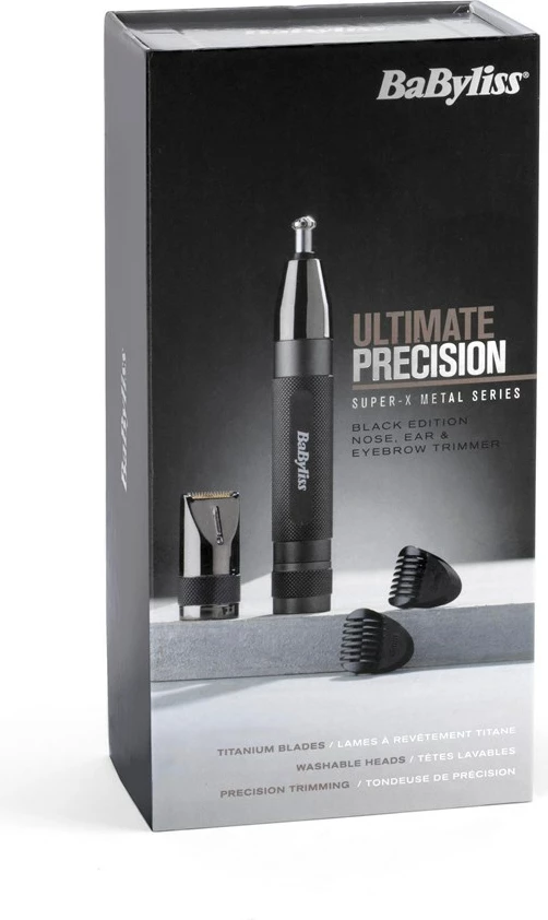 Makinë rroje BaByliss E111E me bateri AA, set me 3 koka, e zezë