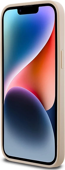 Mbështjellës DKNY Mono Stripe & Metal Logo për iPhone 14 Pro, rozë