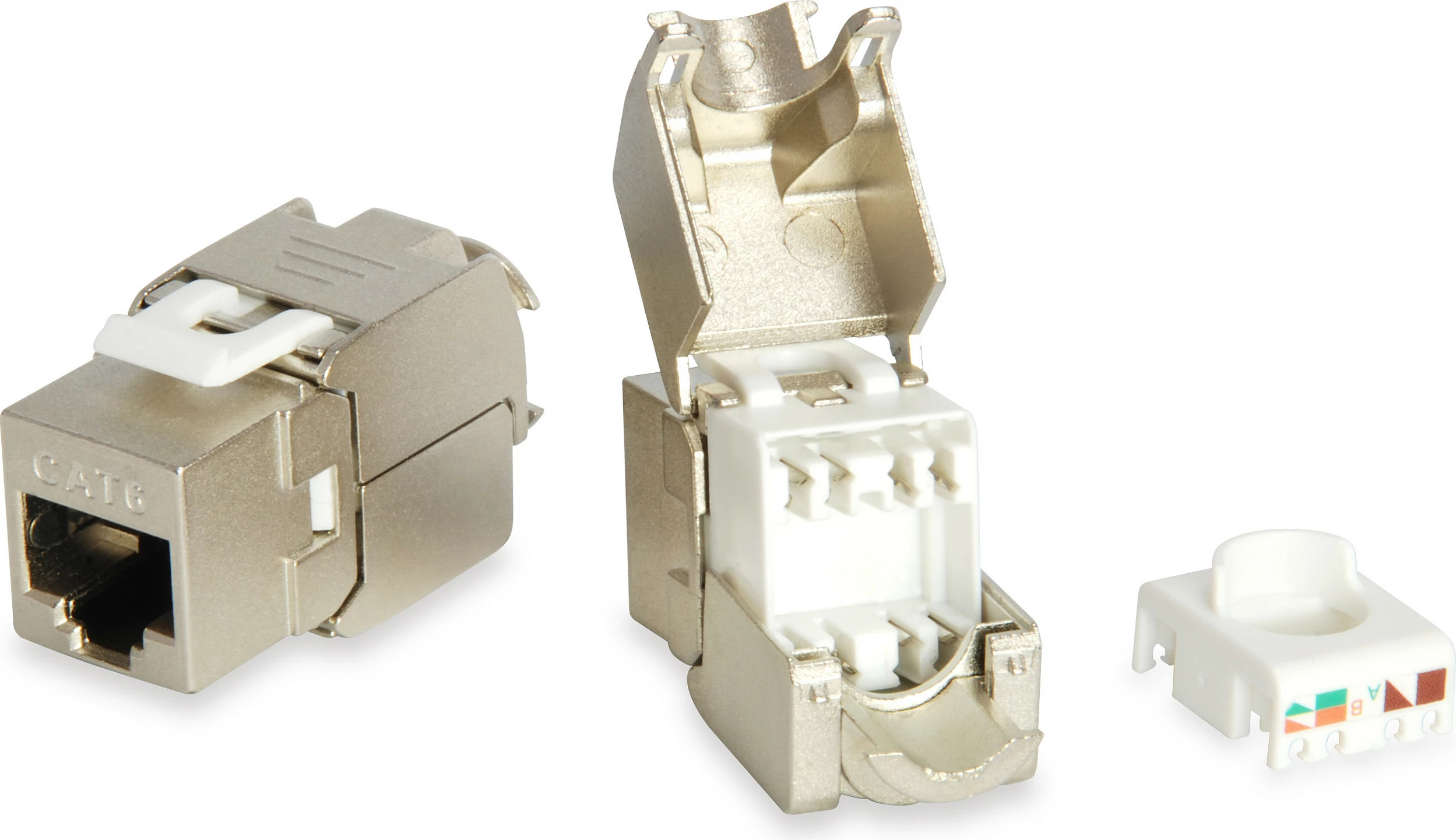 Keystone jack rrjeti EQUIP Cat.6 i ekranizuar, pa vegla, RJ-45/LSA, alumin