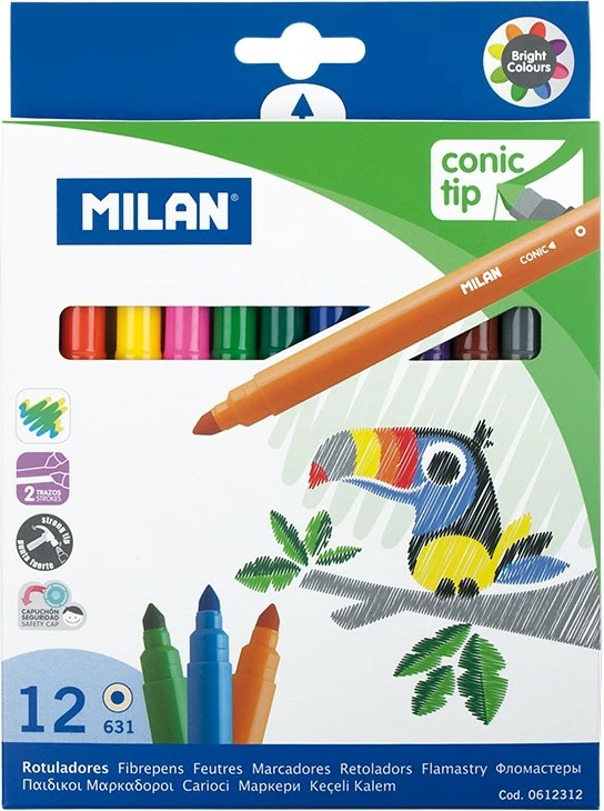 MILAN FLLAMASTER 12cp 0612312