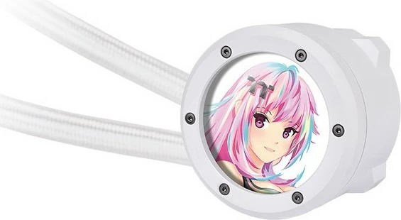 Ftohës uji Thermaltake TH280 V2 Ultra EX ARGB, 280mm, Snow, me ekran LCD