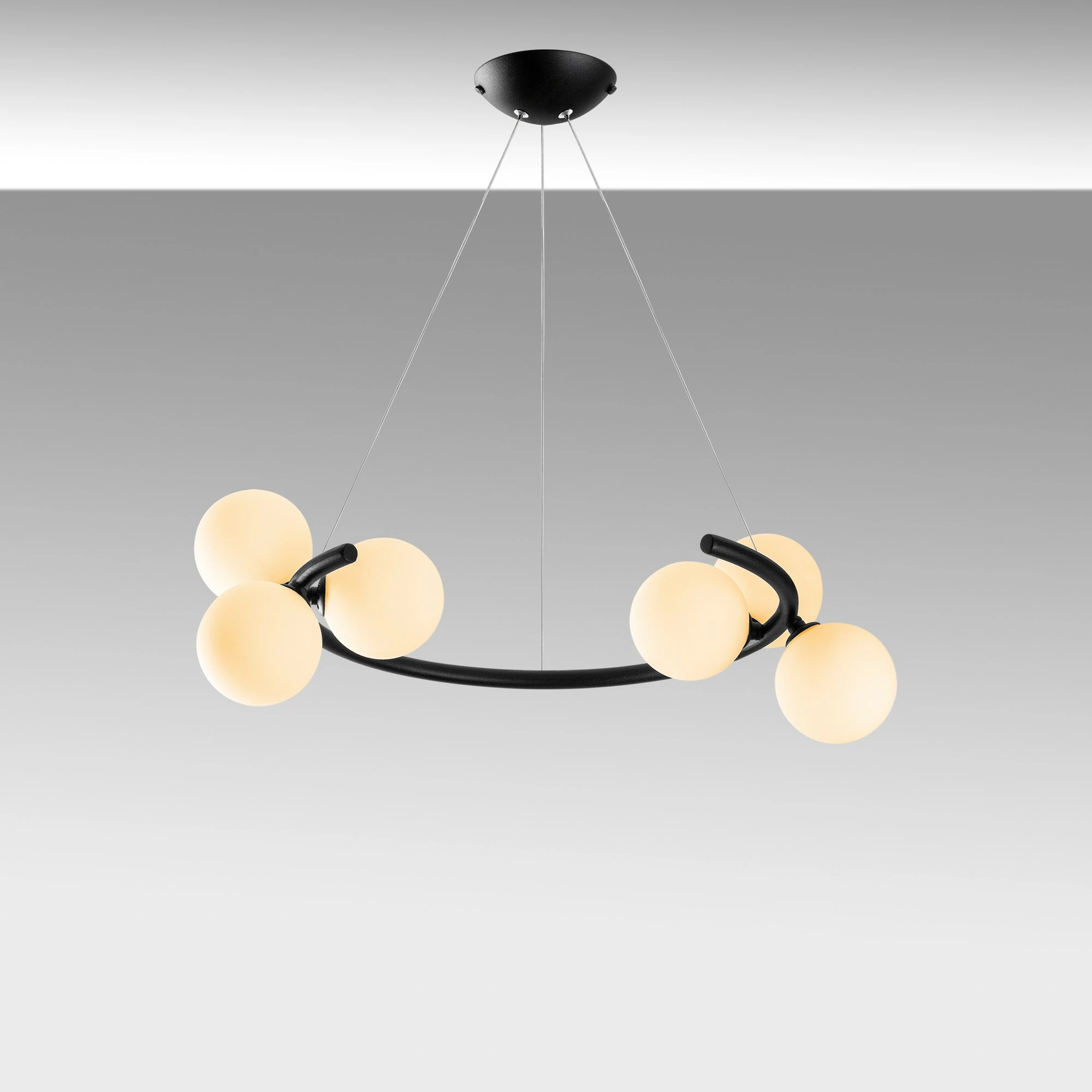 Llambë tavani moderne Opviq, e zezë, Luminar - 14145