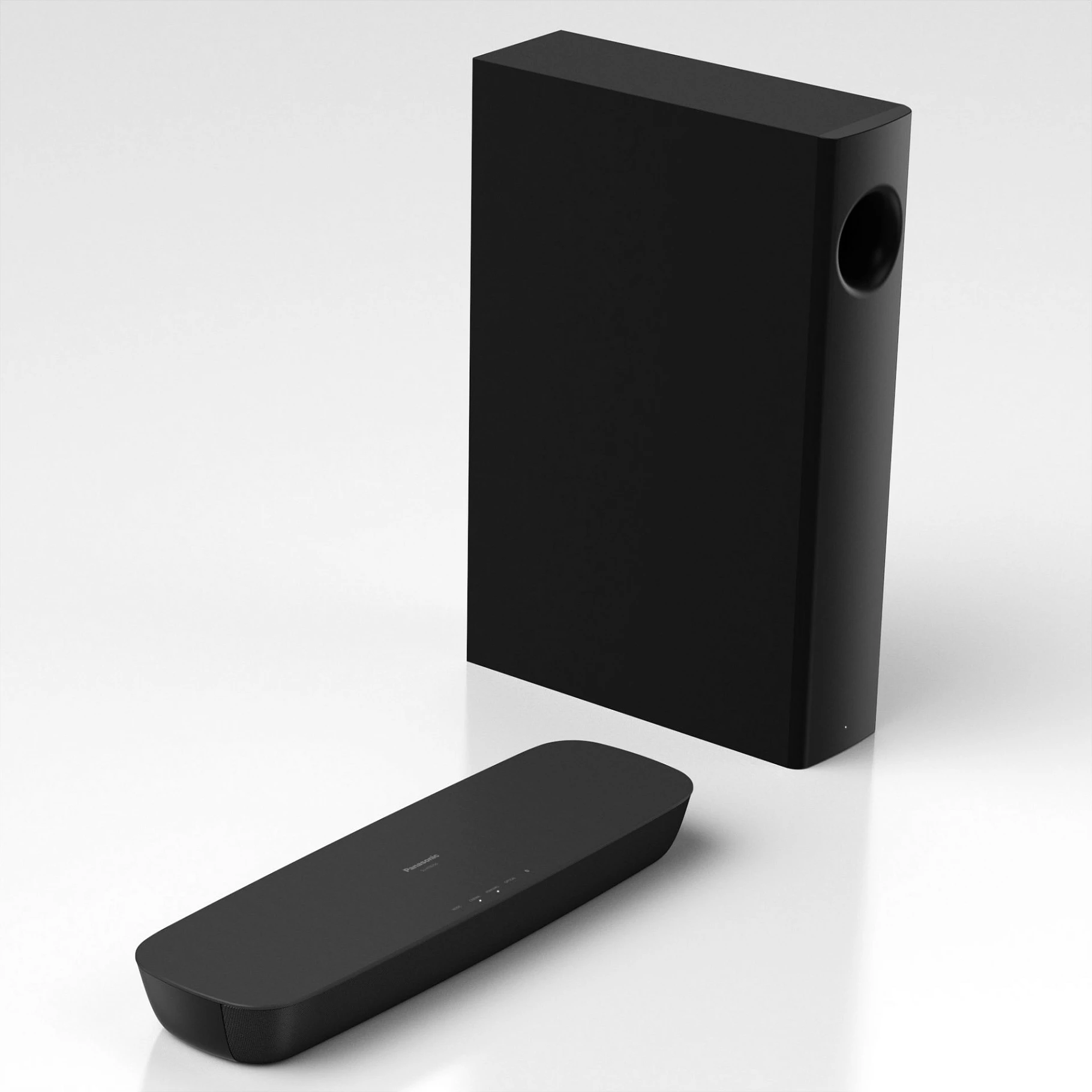 Soundbar Panasonic SC-HTB250EGK, 2.1, 120W RMS, Bluetooth, subwoofer wireless, e zezë