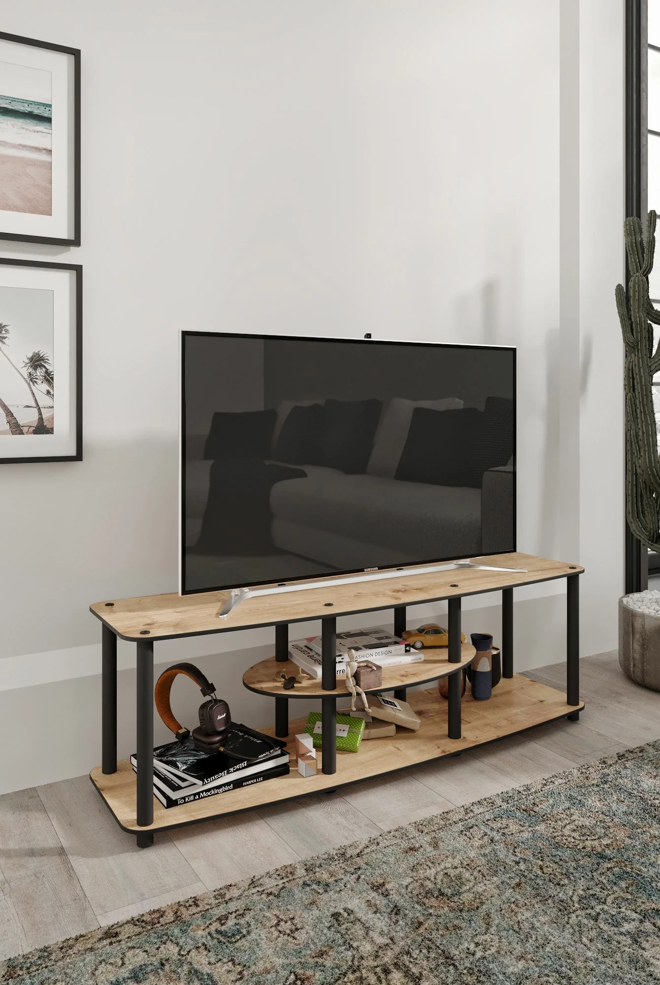 Komodë për TV, ngjyrë lisi, Skye Decor, Mesivo