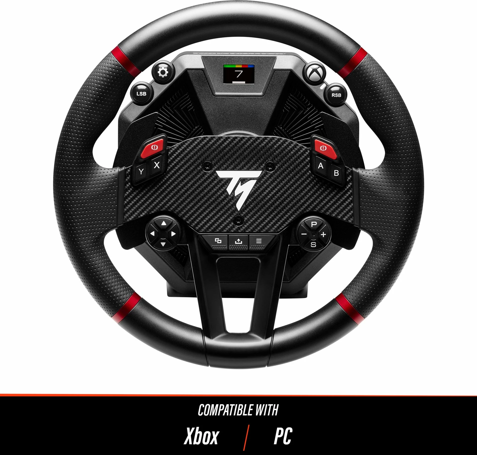 Timon sim racing Thrustmaster T598-X Direct Drive 5 Nm 30 cm për Xbox & PC, i zi/kuq, set me pedale