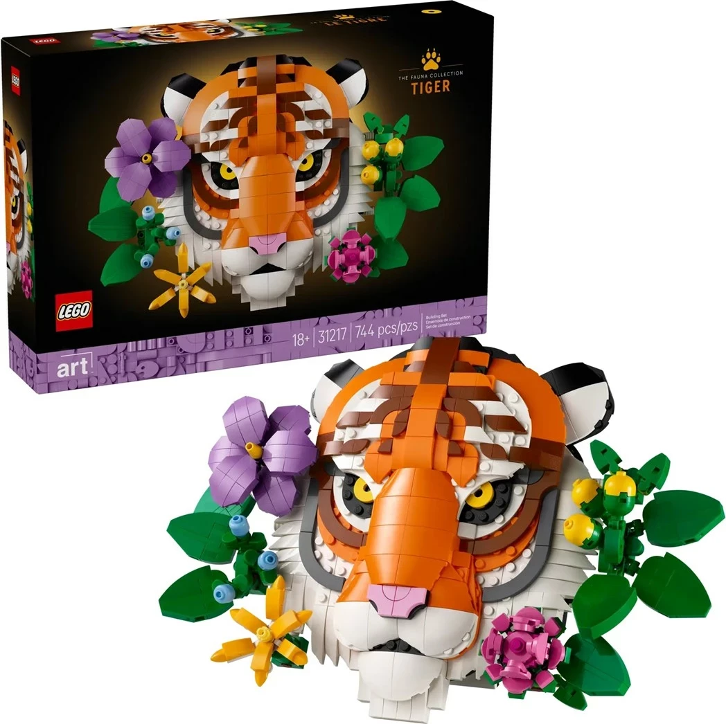 Set LEGO ART The Fauna Collection Tiger 31217 për të rritur, 744 pjesë