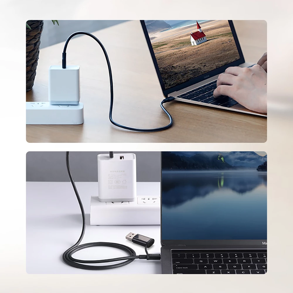 Kabllo USB-C në USB-C Ugreen US286, 2m, 3A, 480 Mbps, e zezë