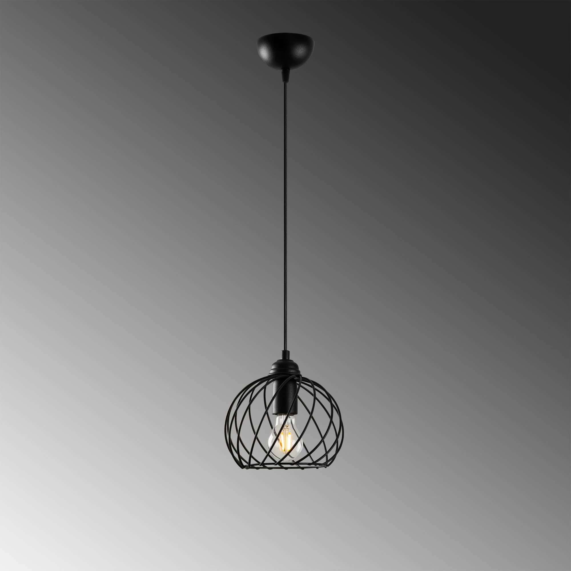 Llambë tavani Opviq Nova, metal i zi, 20x20x115cm