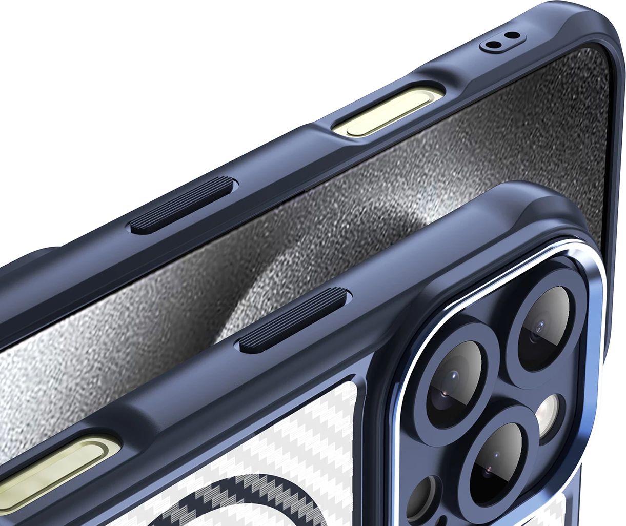 Mbështjellës Hurtel Leading Series MagSafe për iPhone 16 Pro Max, Silikon, Blu