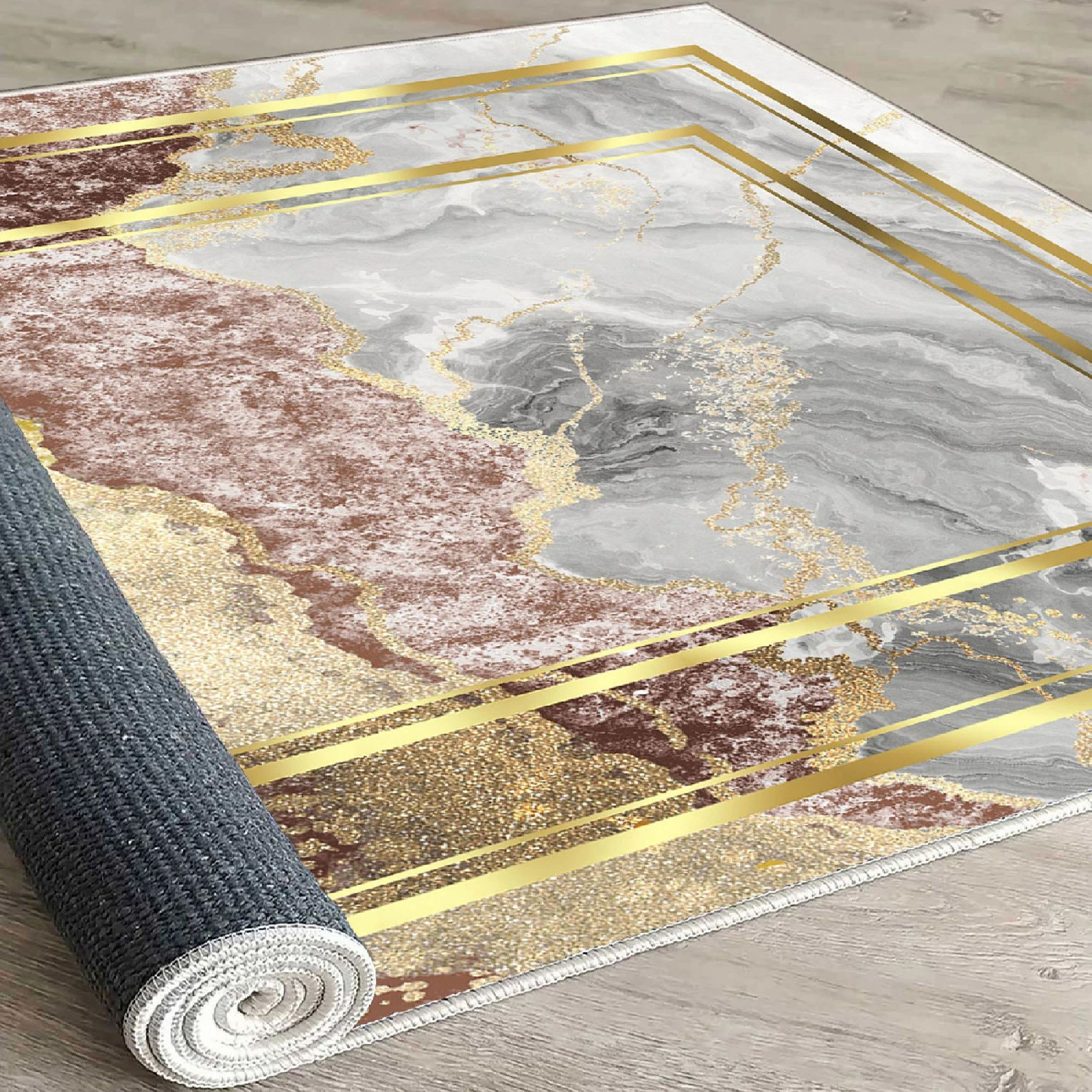 Qilim velvet, shumëngjyrësh, 140x220cm, Els2409