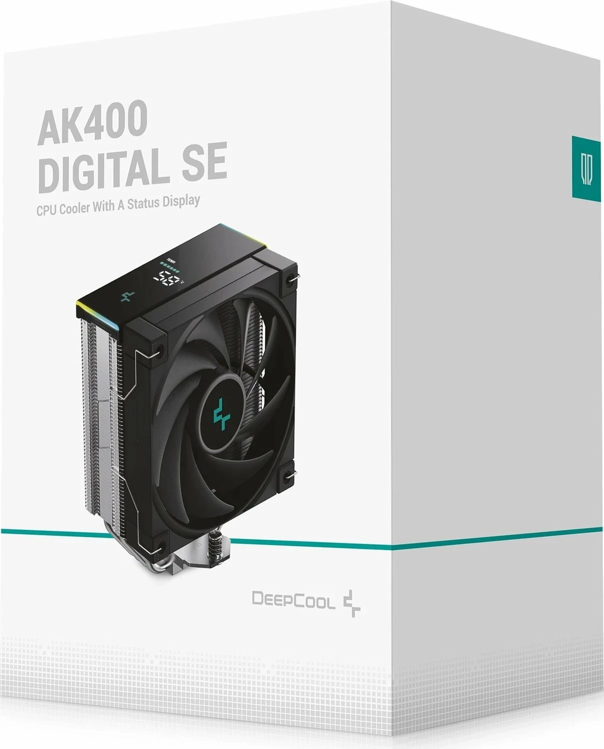 Ftohës CPU Deepcool AK400 Digital SE R-AK400-BKADMN-GJD, 120mm, ARGB, 220W, i zi/argjendtë