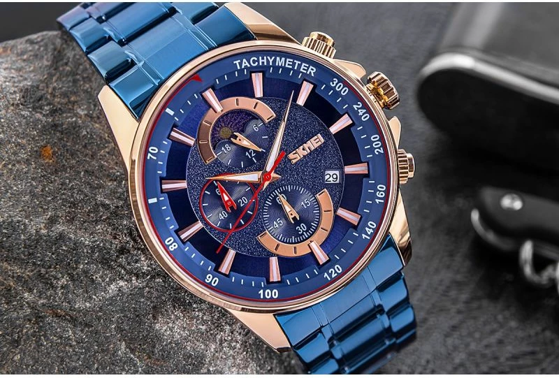 Orë dore për meshkuj Skmei, navy blue