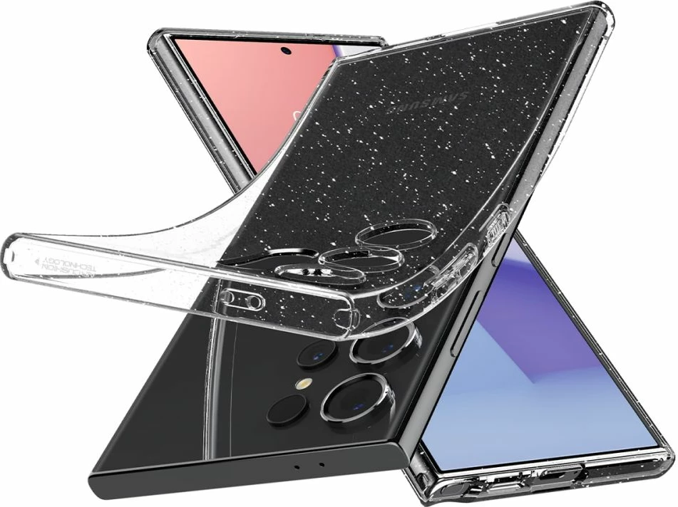 Mbështjellës Spigen Liquid Crystal për Samsung Galaxy S24 Ultra, Transparent me shkëlqim