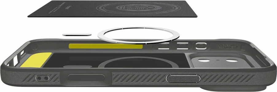 Mbështjellës Spigen Rugged Armor Mag MagSafe për iPhone 17 Pro Max, Gri