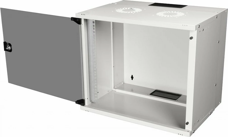Kabinet rrjeti muror 19" Equip ECO 9U 540x400mm, derë xhami, gri e çelët