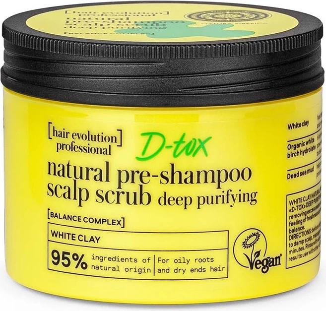 Peeling për skalp për femra Natura Siberica Hair Evolution D-Tox Natural, 150ml