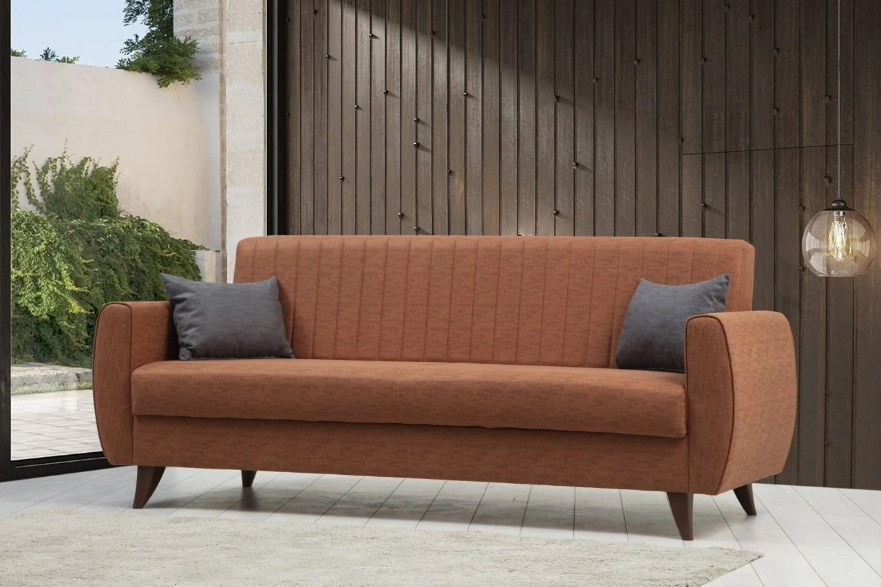 Divan-krevat 3 vendesh, Atelier del Sofa, Alkon, ngjyrë e kuqe tjegulle