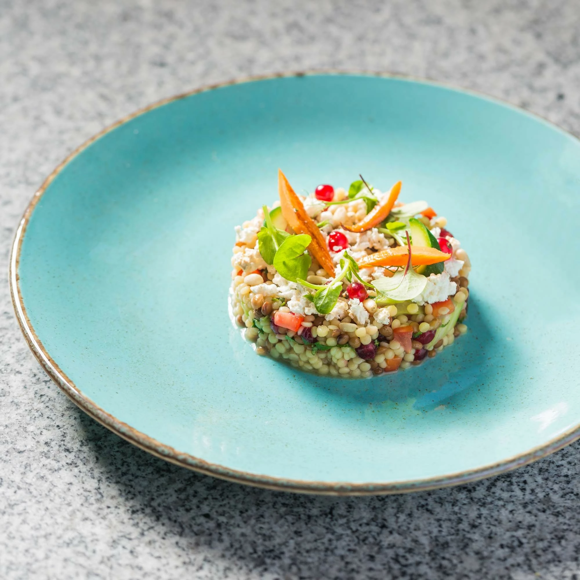 Pjatë paste Porland Seasons Laguna ø300 mm, porcelan, blu qielli, set 6 copë