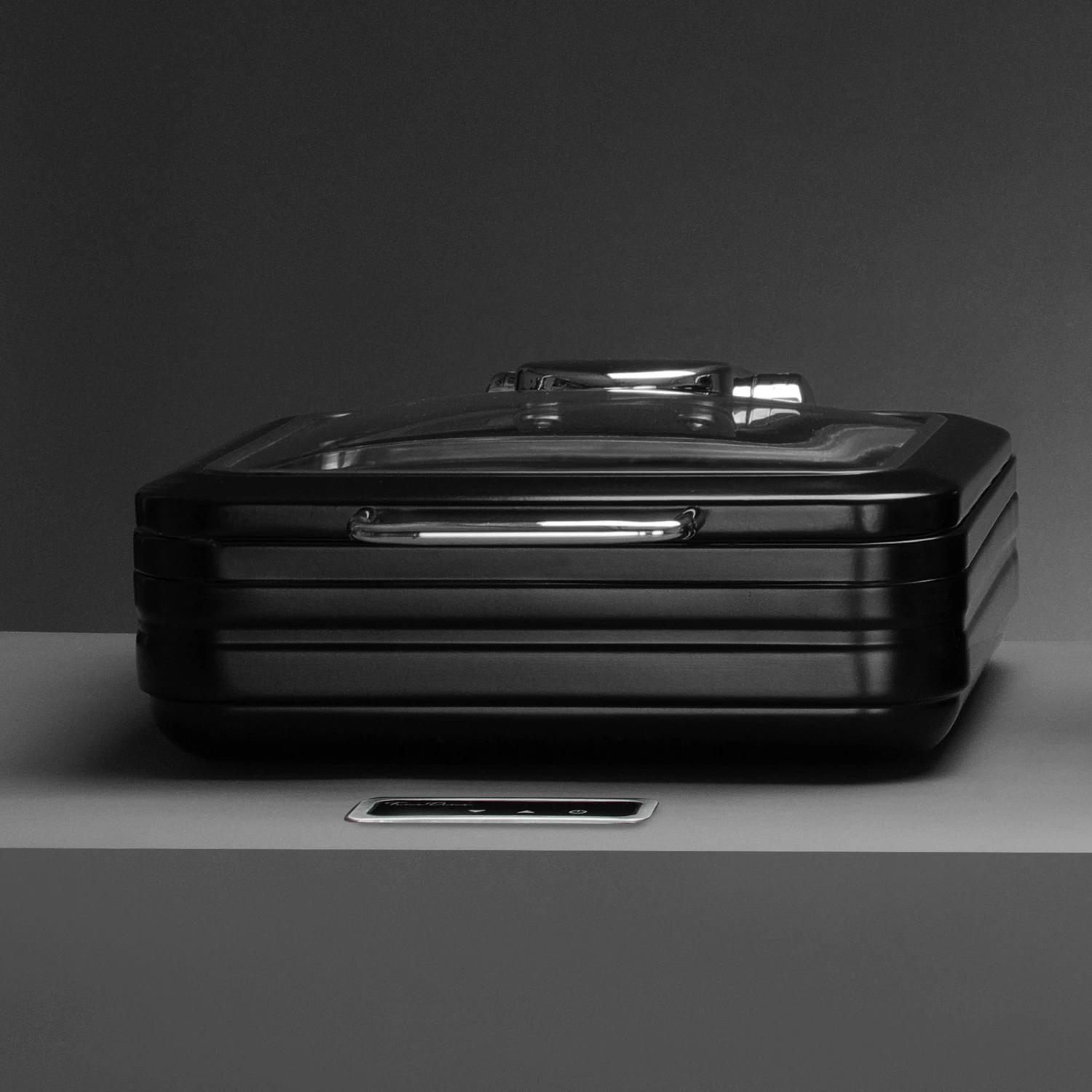 Chafing dish induksion, Fine Dine De Luxe GN 2/3, çelik inox, kapak xhami, e zezë