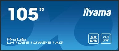 Ekran i madh profesional iiyama LH10551UWS-B1AG, 105 inç, 5K UHD, 21:9 UltraWide, LED