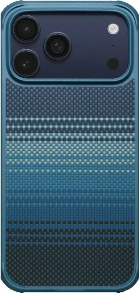 Mbështjellës Pitaka ProGuard për Apple iPhone 17 Pro Max, aramid + TPU, MagSafe, blu 5