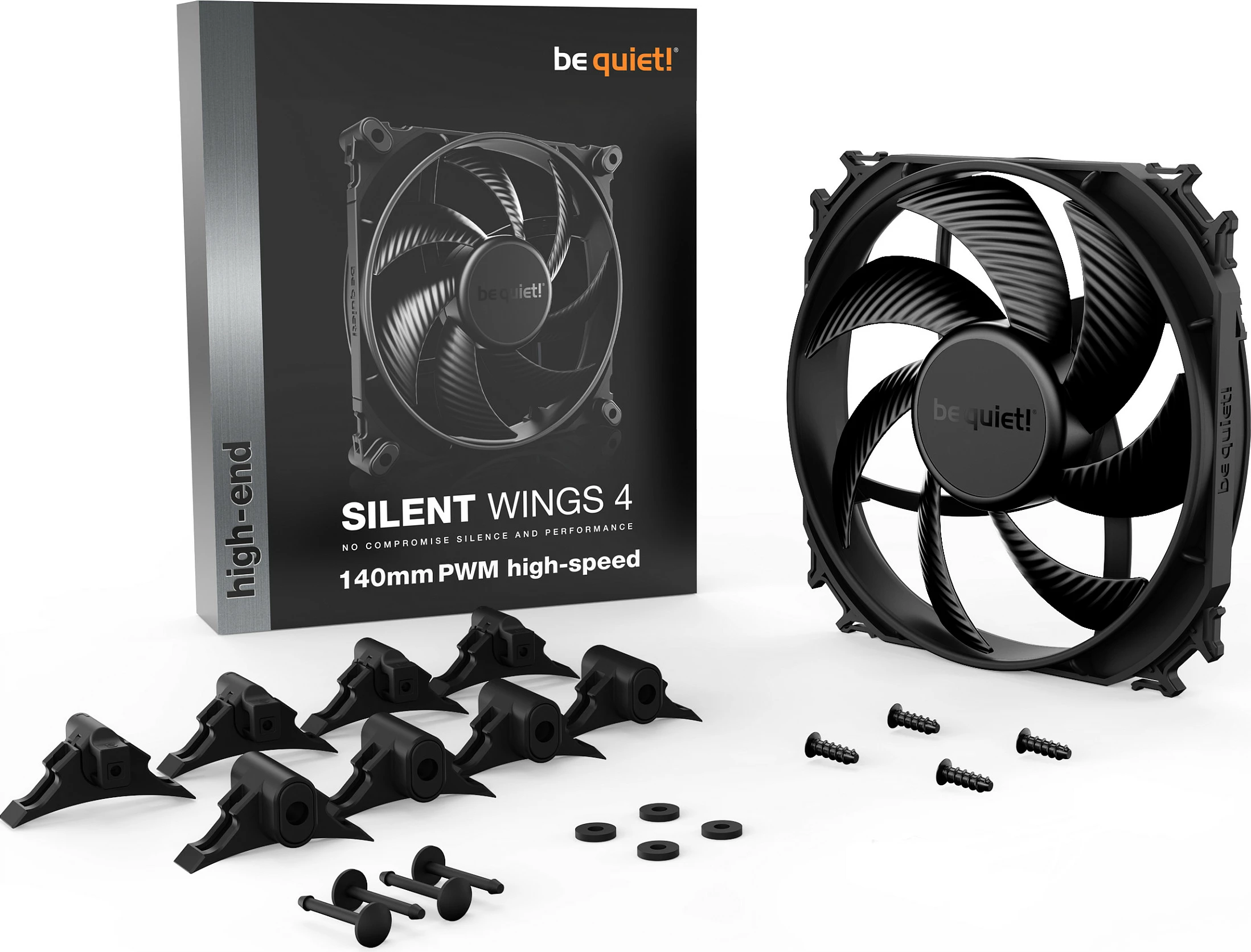 Ventilator kasë be quiet SilentWings 4 PWM high-speed 140mm zi