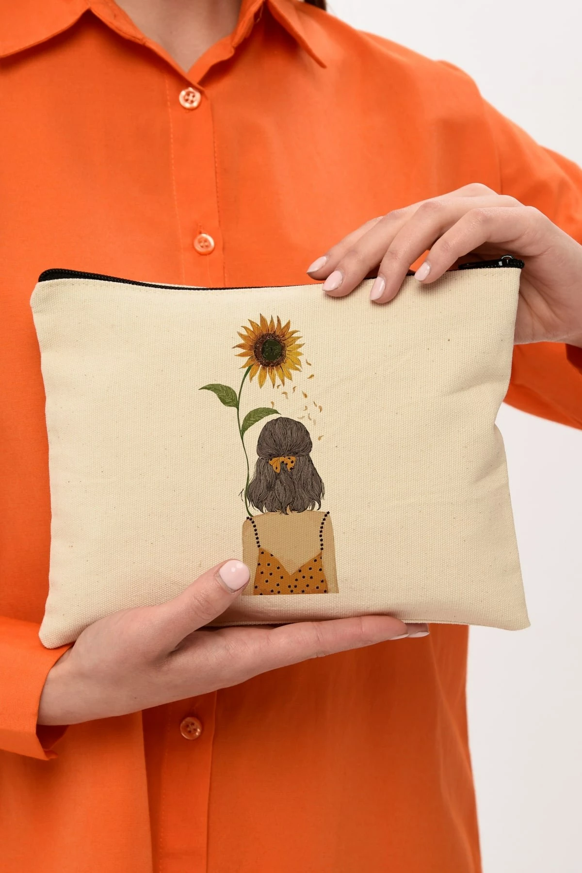 Çantë për make-up Zoozie Bags, krem, 25x18cm