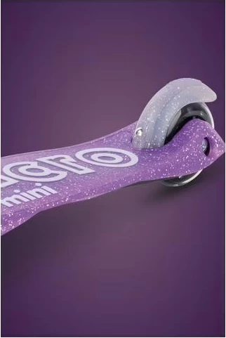 Skuter Micro Mini Micro Deluxe Fairy Glitter LED, për fëmijë, Lejla