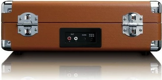 Gramafon Lenco TT-10, altoparlantë të integruar, lidhje AUX, ngjyrë kafe