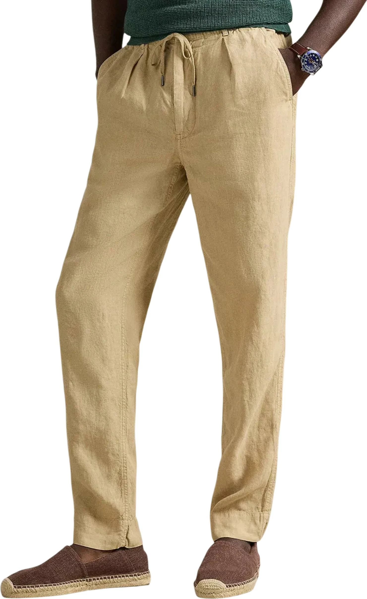 Pantallona për meshkuj Lyle & Scott SW1801ITA, bezhë e çelët
