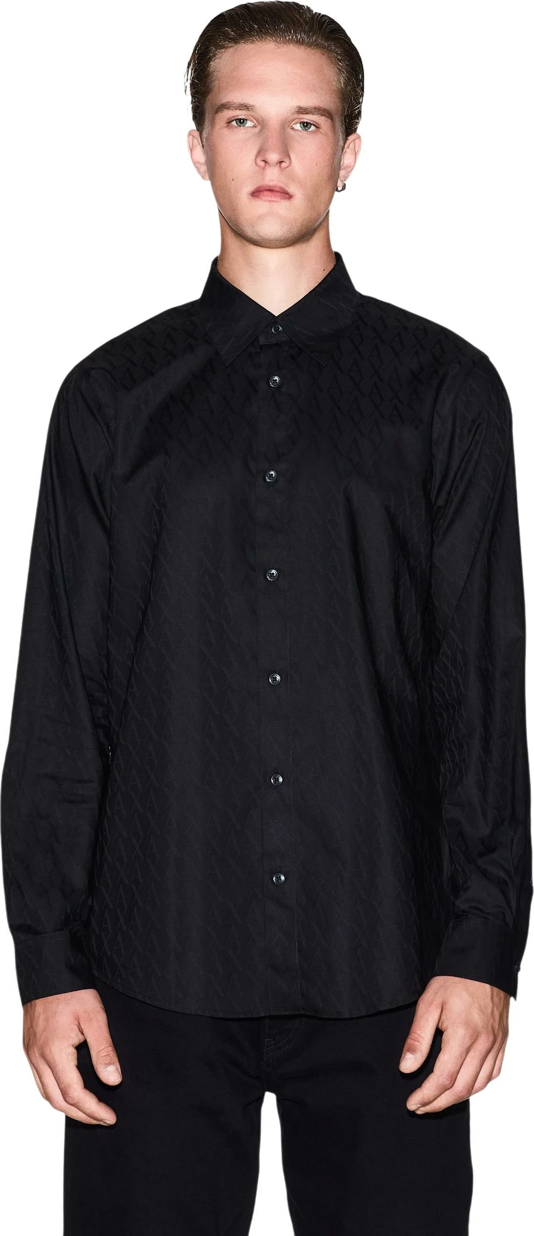 Këmishë për meshkuj Armani Exchange XM001587 AF16631, e zezë [Madhësia: M]