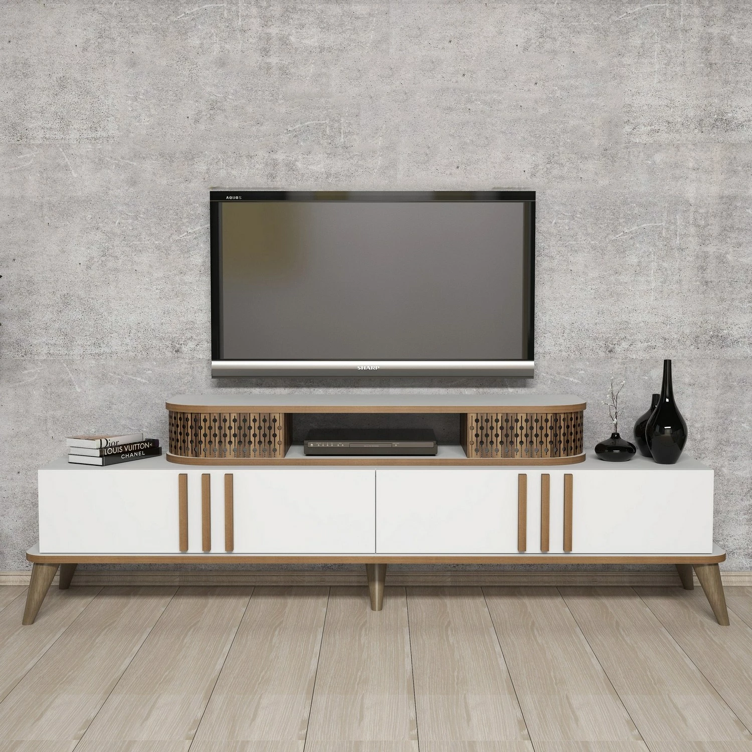 Komodë TV Skye Decor, Eylul, e bardhë