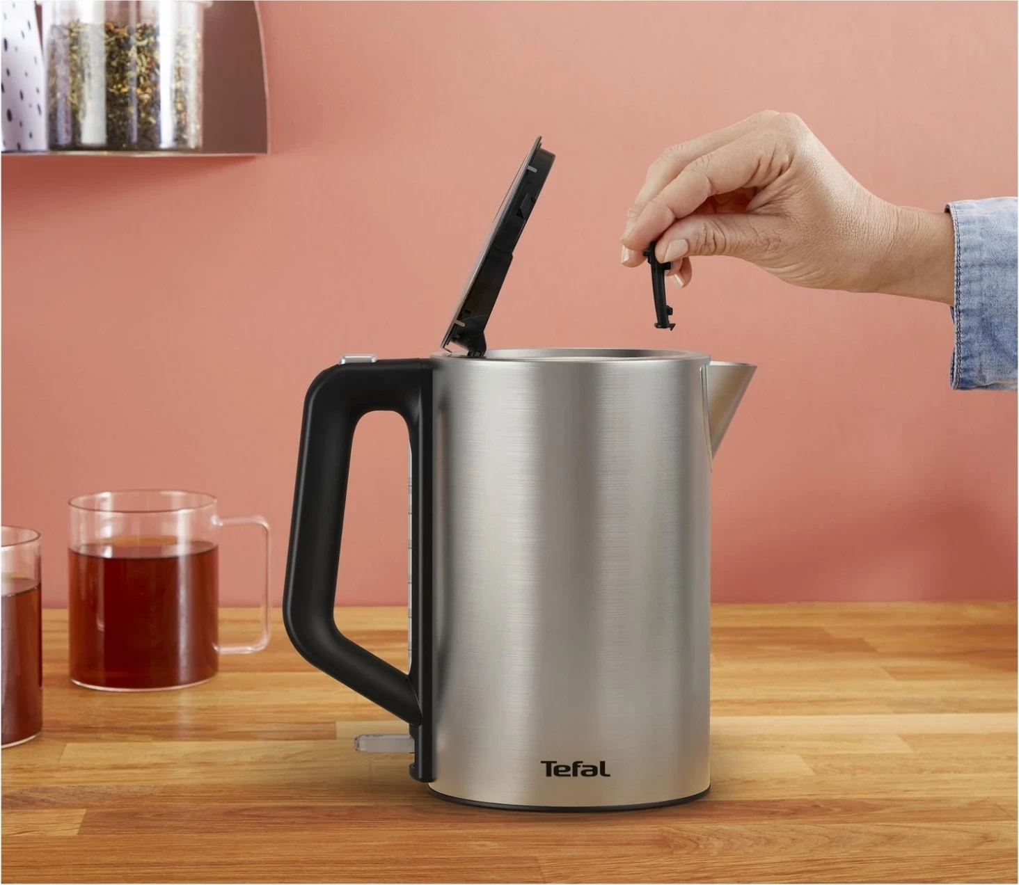 Çajnik elektrik Tefal KI513D10, ngjyrë argjendi