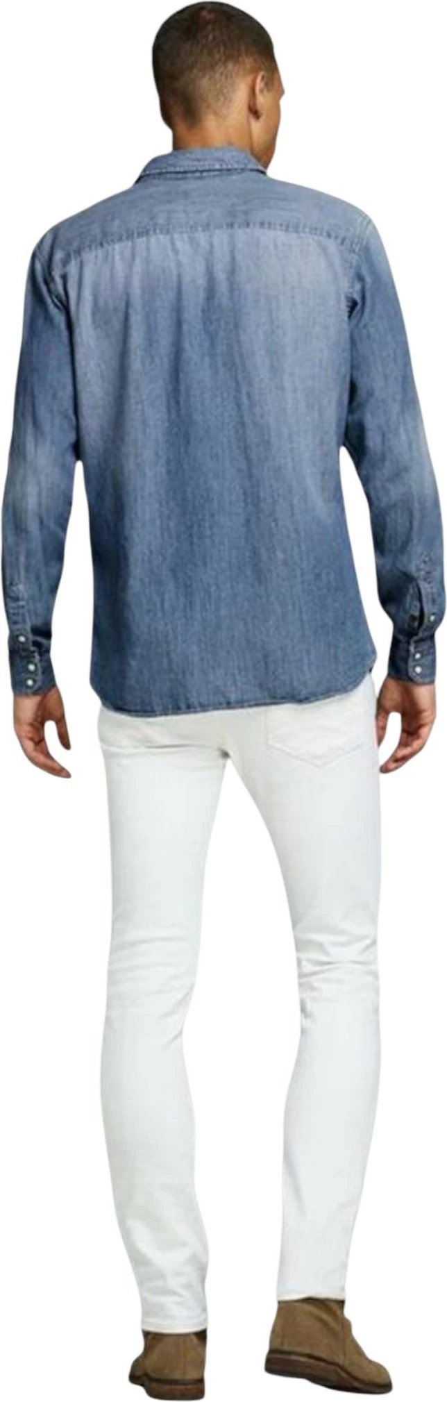 Këmishë për meshkuj Jack & Jones JJESHERIDAN L/S, denim [Madhësia: XS]