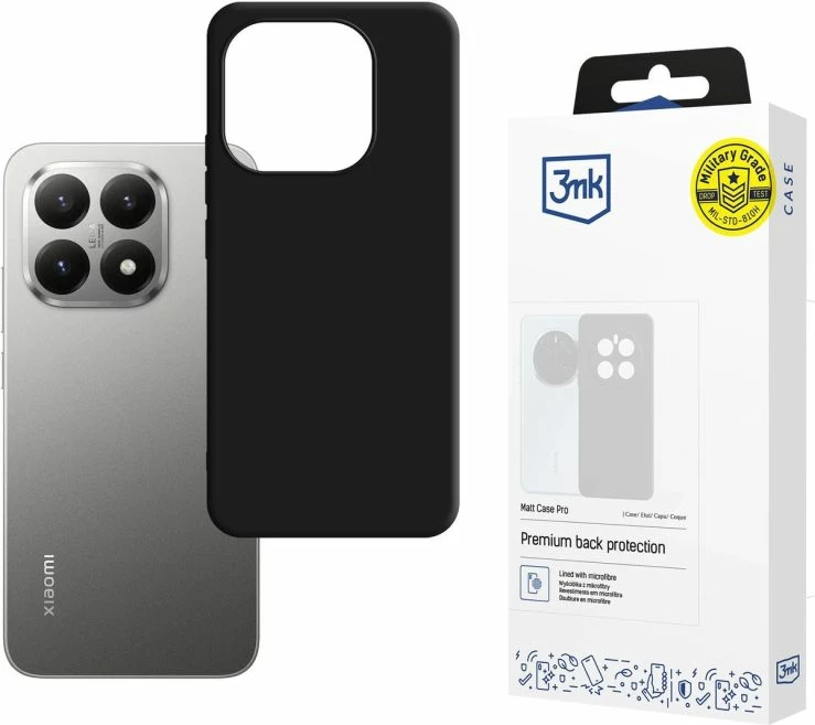 Kuti telefoni 3mk Matt Case Pro për Xiaomi 15T 5G, e zezë