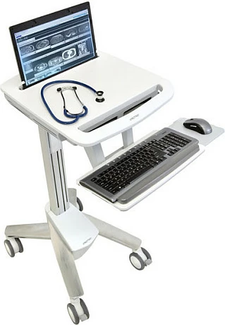 Karrocë për laptop Ergotron StyleView EMR, me rrota, e bardhë/gri
