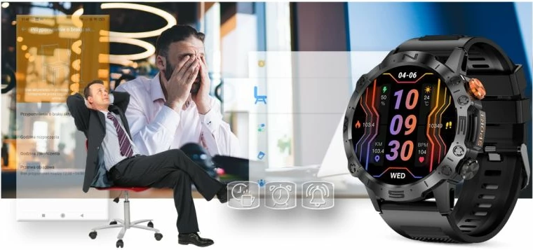 Smartwatch Gravity unisex, e zezë