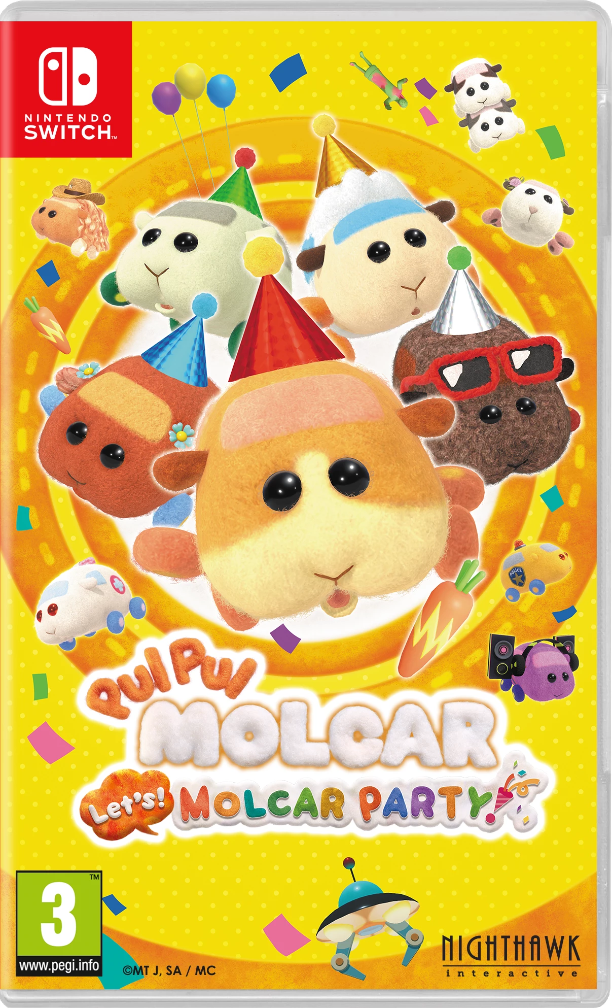 Lojë Nintendo Switch Nighthawk Interactive Pui Pui Molcar Let's! Molcar Party! (PEGI 3, 10 mini-lojëra, deri 4 lojtarë)