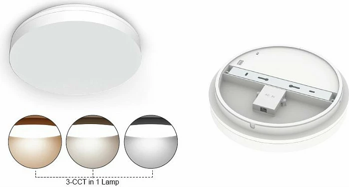 Plafonierë LED Synergy21 Theia, 25W, IP54, dimmable, e bardhë