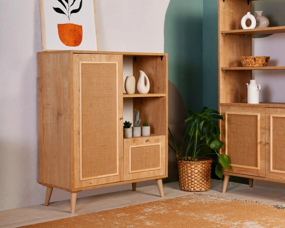 Dollap multifunksional Hanah Home, Jüt Multi, ngjyrë lisi