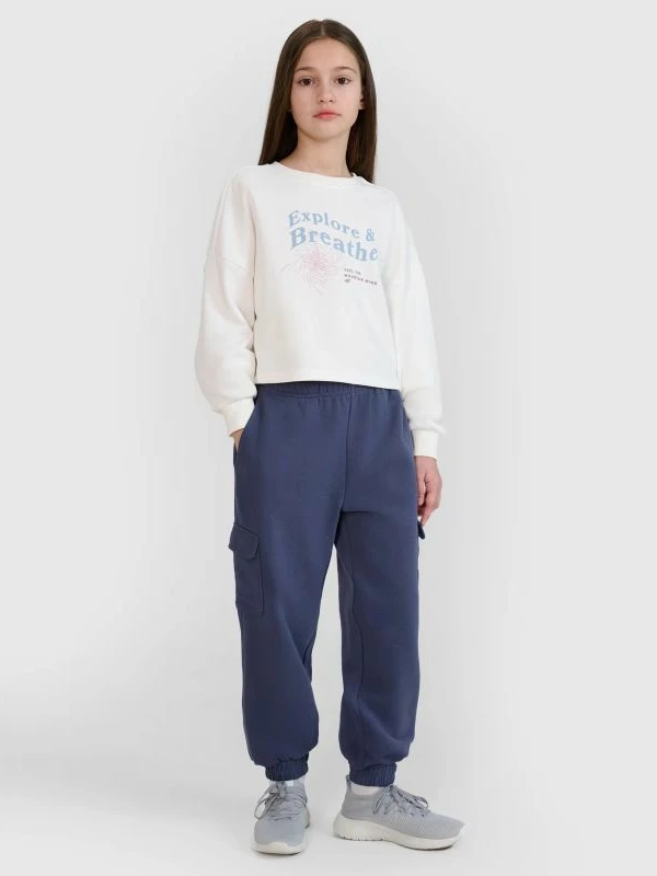 Pantallona sportive për fëmijë 4F, të gjelbra