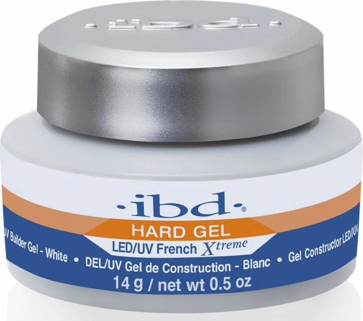 Xhel ndërtues për thonj IBD French Xtreme Gel LED/UV për femra, bardhë, 14g