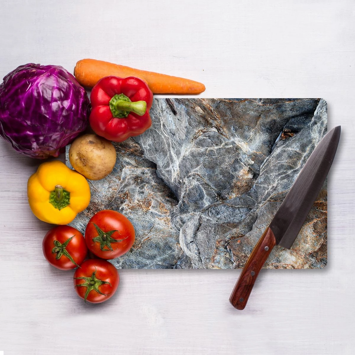Dërrasë prerëse prej xhami të temperuar, shumëngjyrëshe, Hermia Ckt106 - 20x30cm