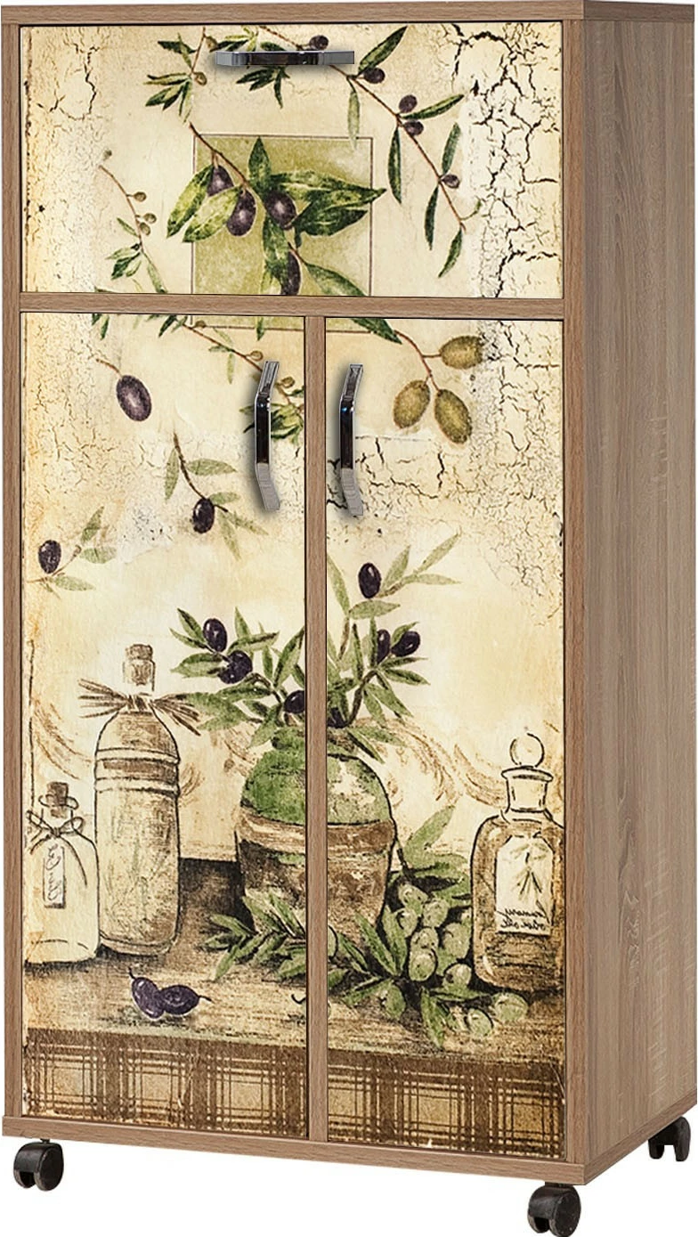 Dollap multifunksional Hanah Home, kiler, ngjyrë sonoma oak, 60x116x36 cm