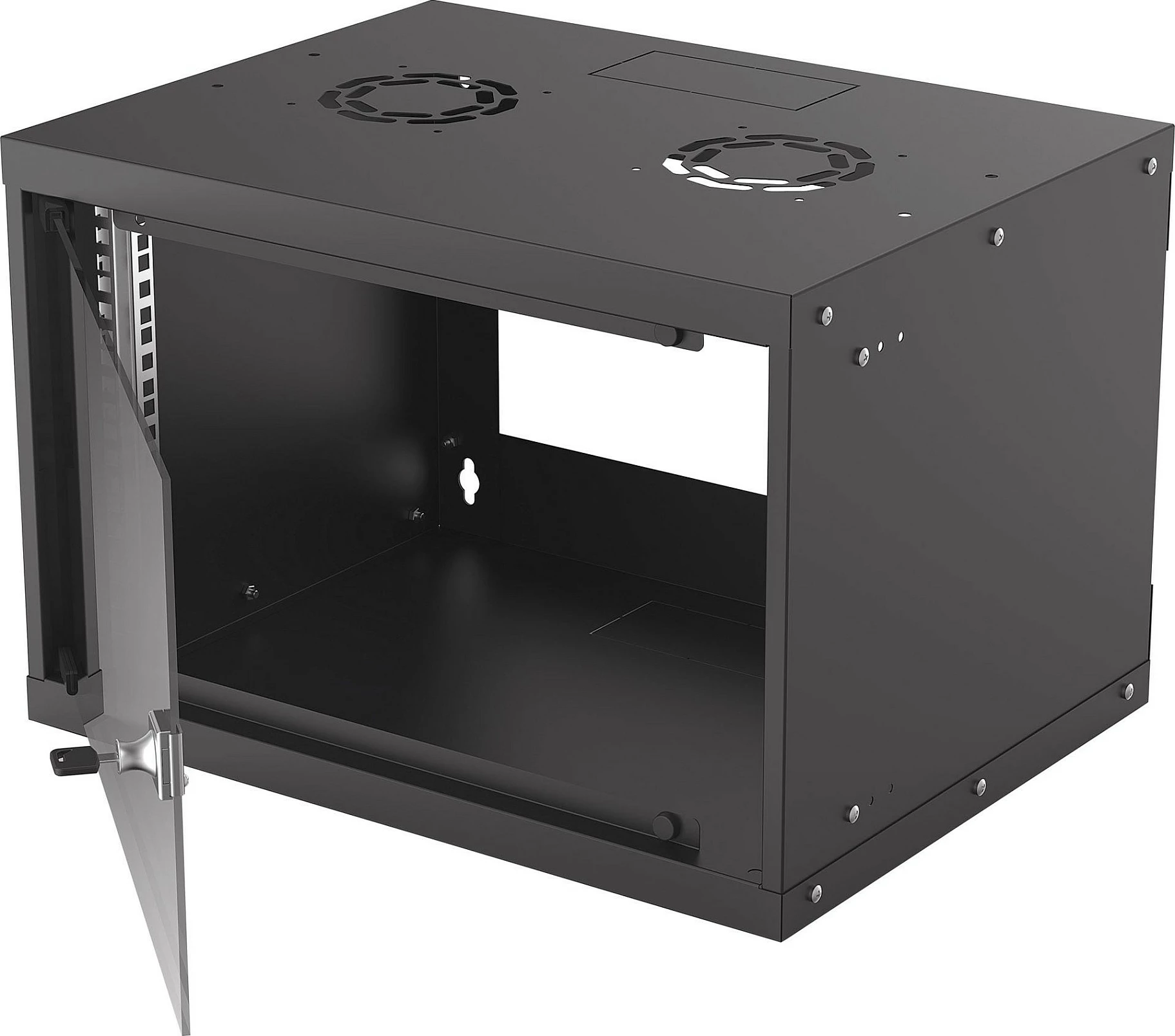 Kabinet rrjeti Intellinet 19" Wall Mount Basic, 6U, 400 mm thellësi, derë xhami, i zi