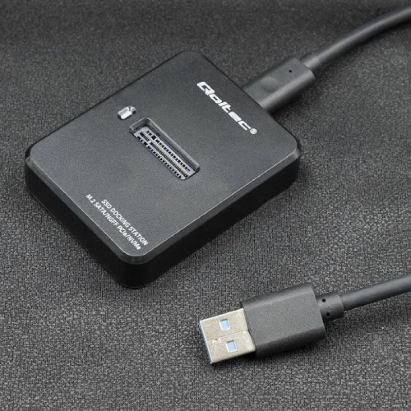 Stacion docking SSD Qoltec M.2 SATA/PCIe, i zi