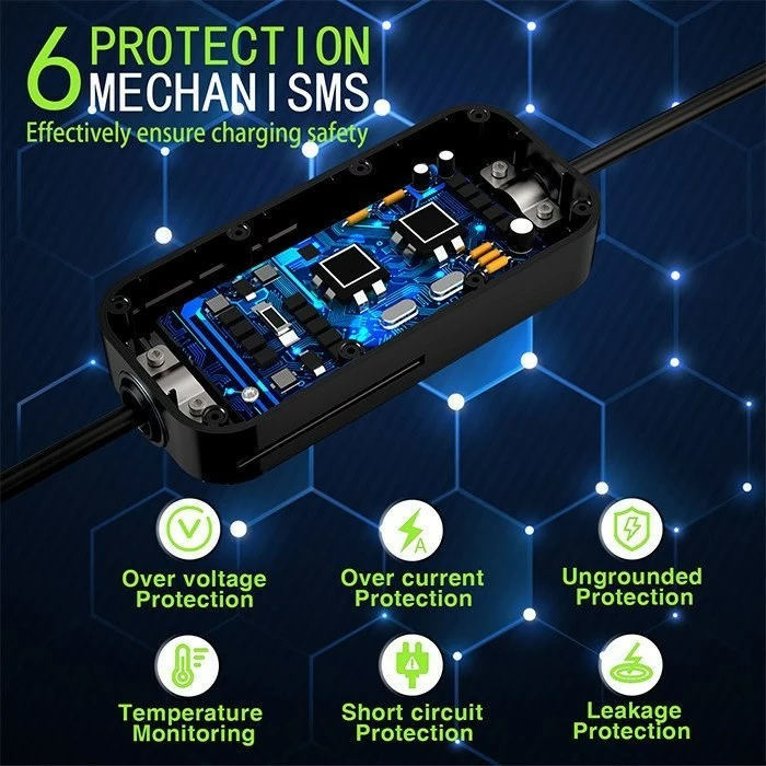 Karikues makinash elektrike Qoltec 2-në-1, Type 2, 7kW, 230V, CEE 3 PIN