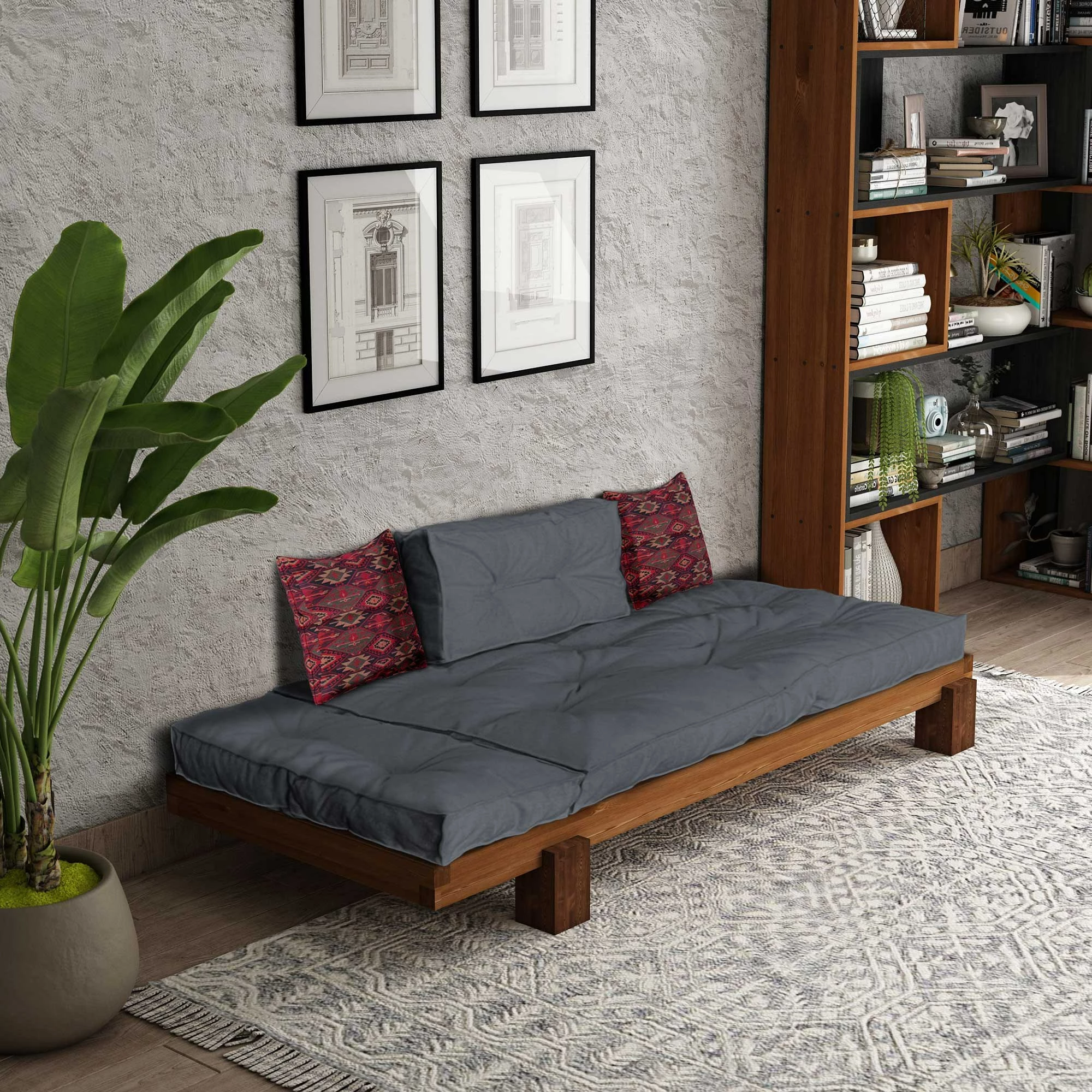 Lounge Atelier del Sofa, ngjyrë teak dhe gri, CPT8312-200