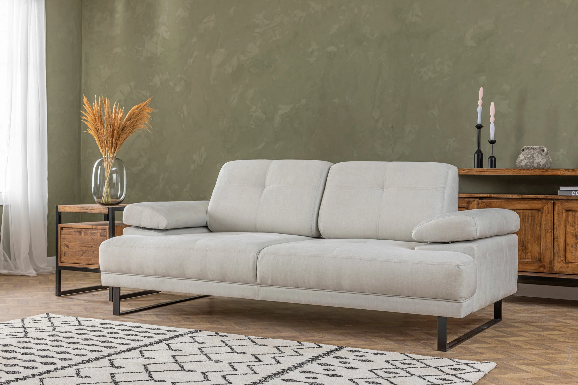 Divan-krevat dy ulëshe, Atelier del Sofa, Mustang, i bardhë