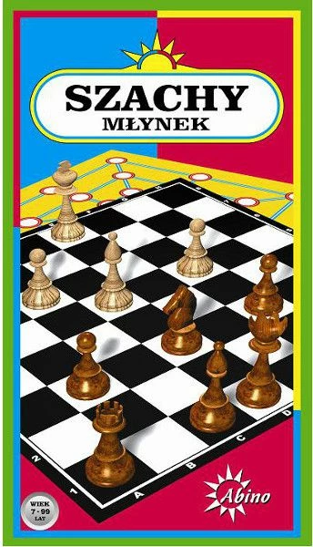 Set shah dhe dama Abino Szachy Młynek, dru, 3 lojëra, 7+
